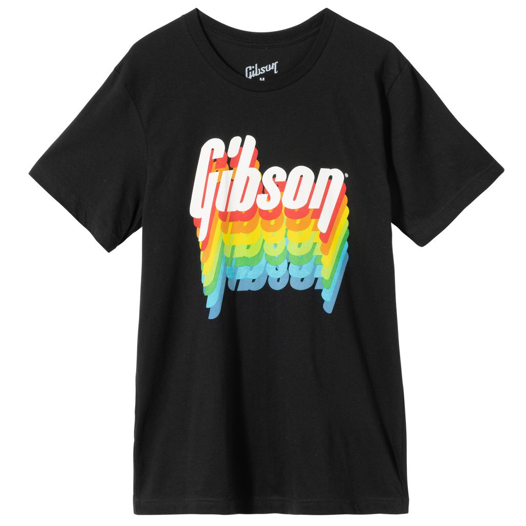 Gibson Rainbow Tee Black - SM
