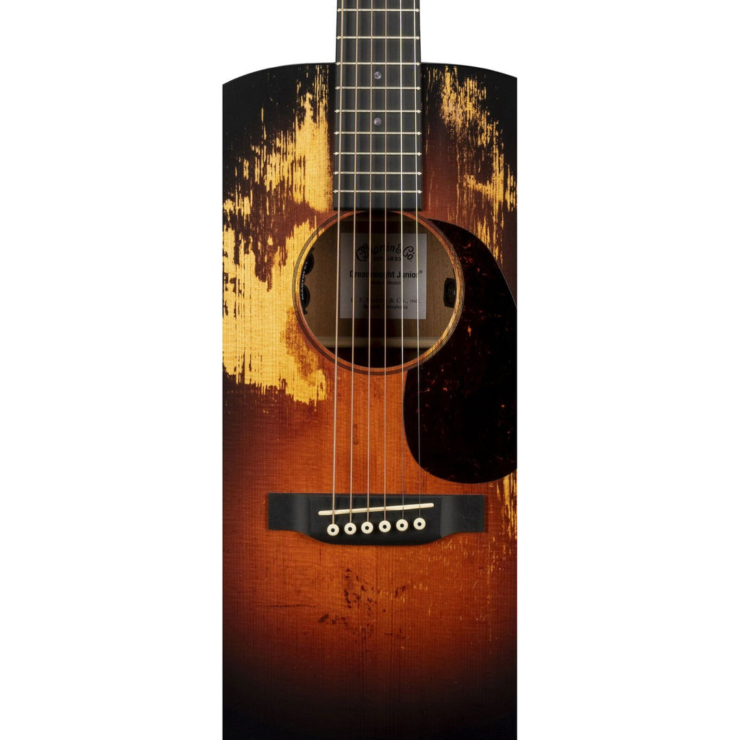 Martin 11Y25DJRESTREETLEGENDBURSTL Dreadnought Junior Acoustic-Electric – D Jr®-EL StreetLegend Burst Satin Spruce/Sapele with Soft Shell Case