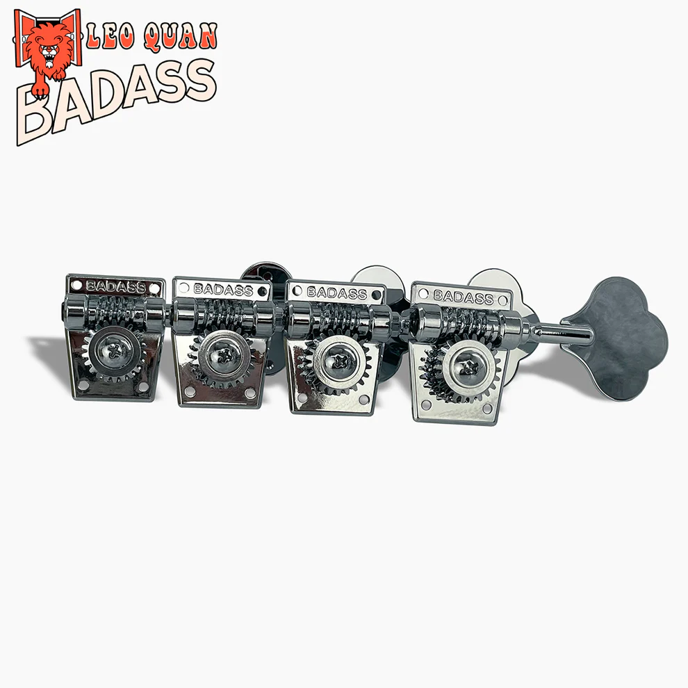 Allparts TK-7817-010 Leo Quan® Badass OGT™ Bass Keys - Open Gear Small Post - 4-in-line set, Chrome