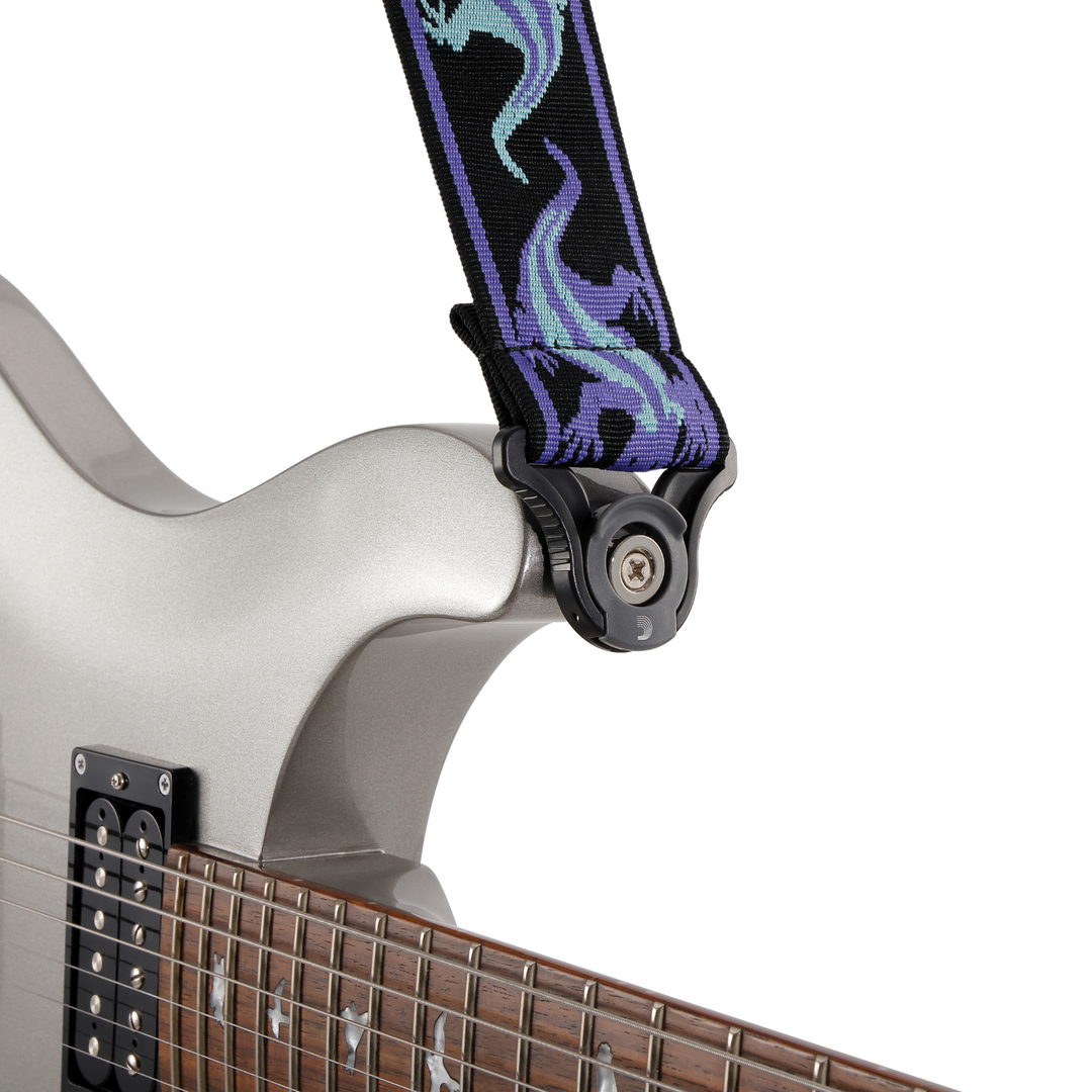 D'Addario 50BALPW02  Auto Lock Vintage D'Addario Lizards - Teal