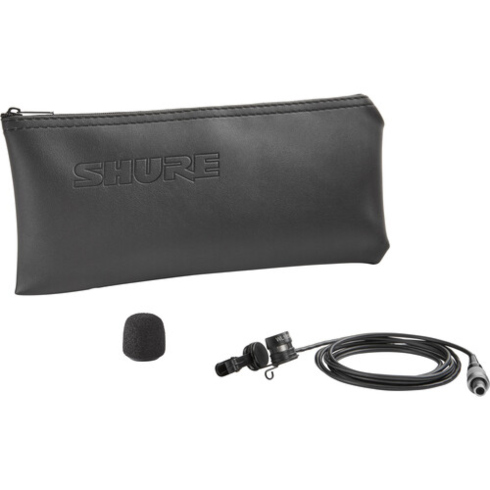 Shure WL185MB/C-TQG Low-Profile Cardioid Lavalier Microphone with TA4F Connector (Black)