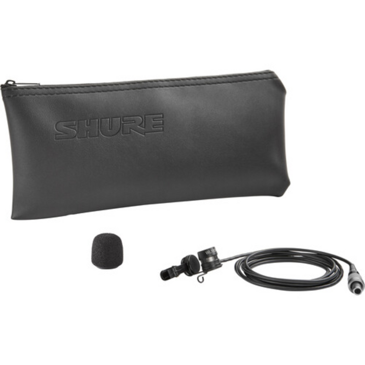 Shure WL185MB/C-TQG Low-Profile Cardioid Lavalier Microphone with TA4F Connector (Black)