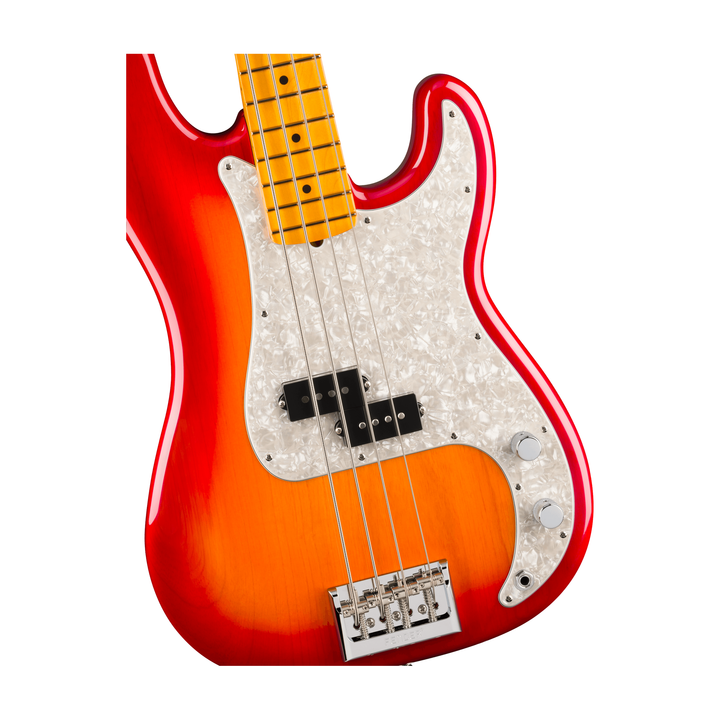 Fender American Professional Precision Bass Maple Fingerboard Electric Bass (Aged Cherry Burst)