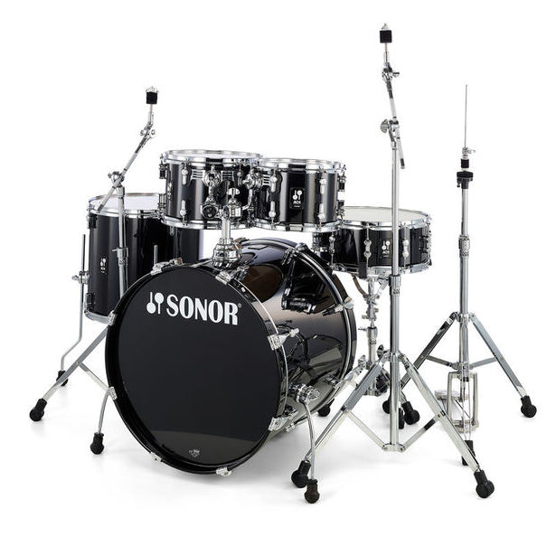 Sonor AQ1-Studio-Set-PB 5-Piece Drum Set w/ Hardware - Piano Black