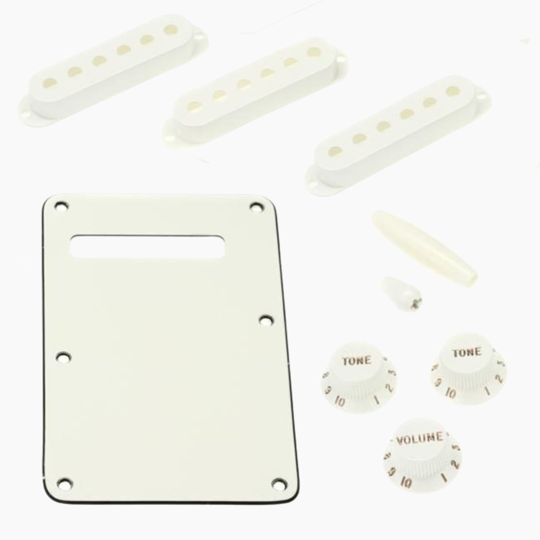Allparts PG-0549 Accessory Kit for Stratocaster® White 1-ply