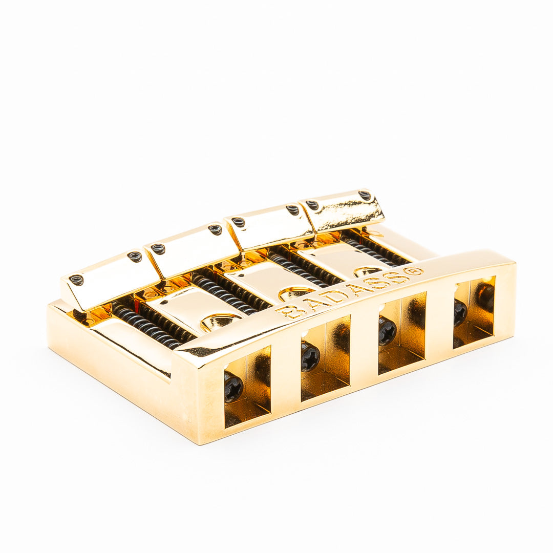 Allparts BB-3341-002 Leo Quan® Badass I™ Bass Bridge, 4 String - Gold