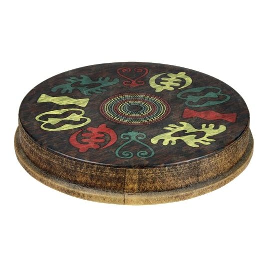 Remo MO-2514-SD-0024 Drumhead, M2 Type, SKYNDEEP, Adinkra Graphic, 14" Diameter, 2.5" Collar