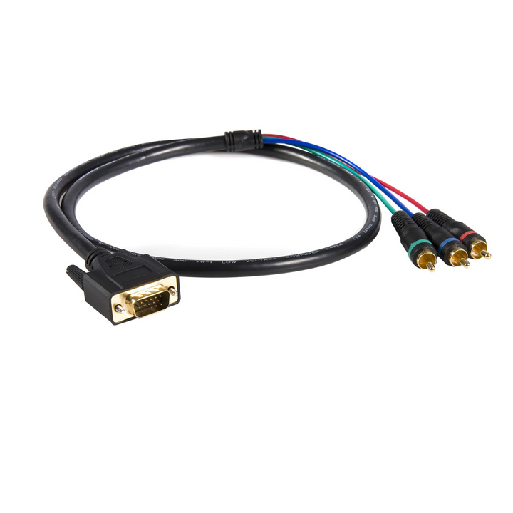 Startech HD15CPNTMM3 3 ft HD15 to Component RCA Breakout Cable Adapter