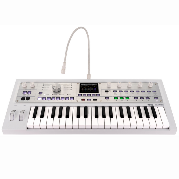 Korg MICROKORG2WH LTD MK2 Synthesizer/ Vocoder w/ Soft Case -  Metallic White