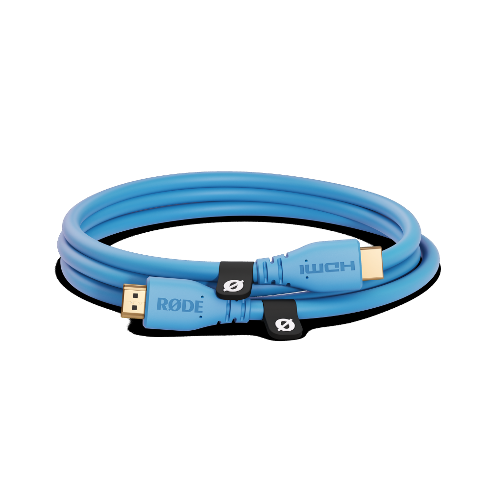 Rode HDMICABLE1.5M-B 1.5M - 2.0 HDMI Cable, (dia 6mm) - Blue