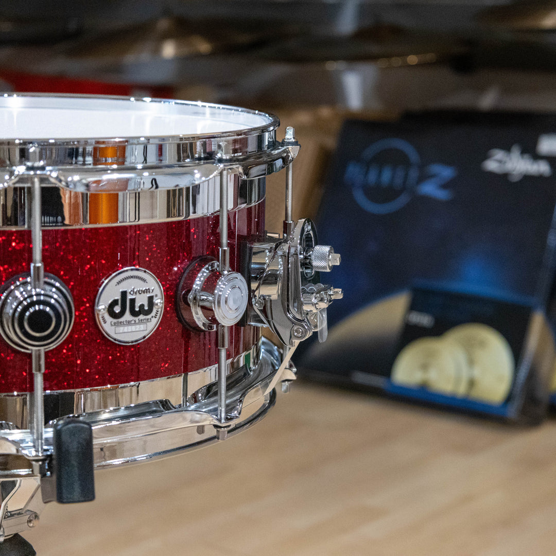 DRX16514SEC055 DW  Edge Snare Drum W/ Chrome Hardware in Ruby Glass