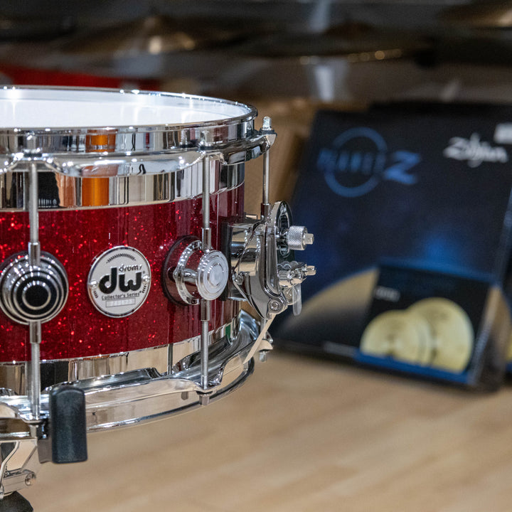 DRX16514SEC055 DW  Edge Snare Drum W/ Chrome Hardware in Ruby Glass