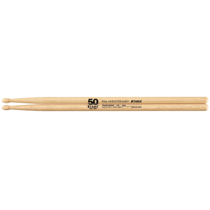 Tama 50th Anniversary Limited Edition Oak Drumsticks - 5A