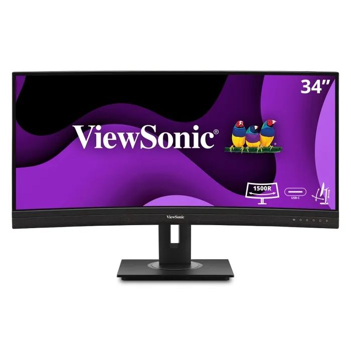 Viewsonic VG3456C 34" Curved Docking Monitor  UWQHD 3440x1440, USB-C 100W, RJ45, Ergonomic Design