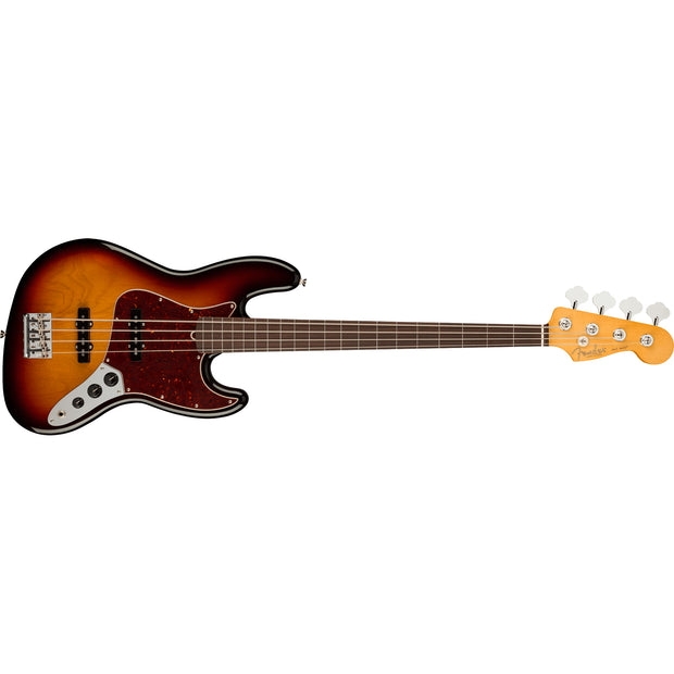 Fender American Professional II Jazz Bass Fretless Electric Bass Guitar - 3-Color Sunburst