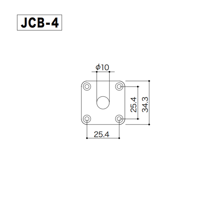 Allparts AP-0633 Square Jackplate for Les Paul® Nickel (metal)