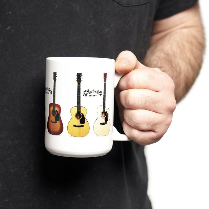 Martin 18N0385 White – Ceramic Mug with Script Logo, 15 oz