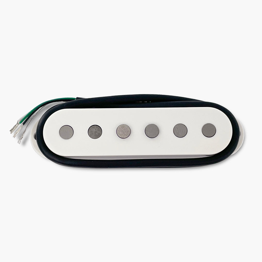 Allparts RZR-10050 Razor® Hihō Hidden Gem Single-Space Stacked Humbucking Pickup For Stratocaster® - White
