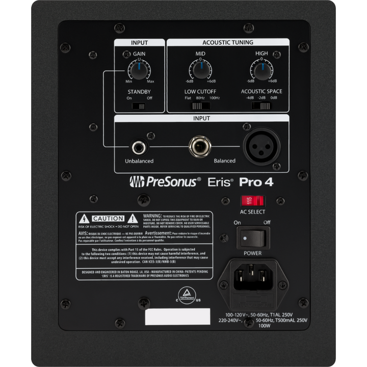 Presonus ERIS-PRO4 4-inch Active Coaxial 2-way Studio Monitors