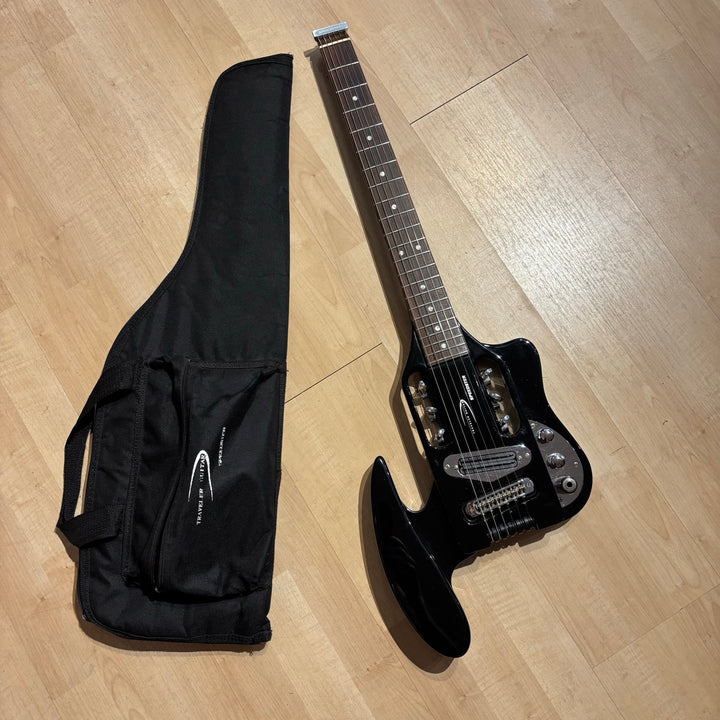 Electric Traveler - Speedster Travel Electric Guitar w/ HB Pickup & Gig Bag (V1 - Black) - USED