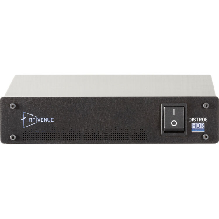 RF Venue DFIN-IPXD5 Diversity Fin IPX Antenna & DISTRO5 HDR 5-Channel UHF Distribution System Bundle (Black, 470 to 928 MHz)