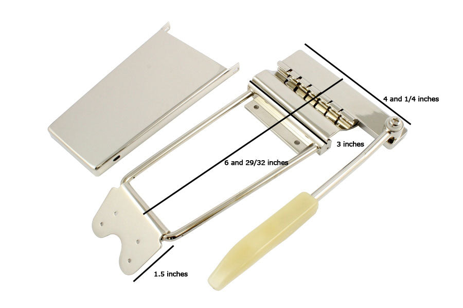 Allparts TP-3680 Long Gibson® Style Vibrola Vibrato Tailpiece Nickel