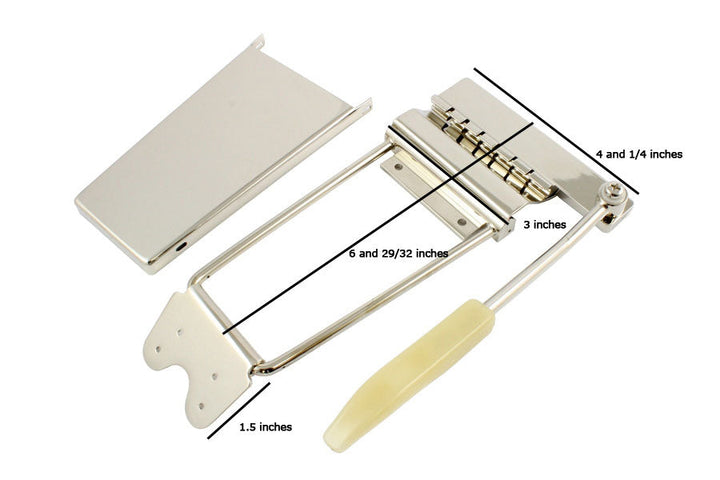 Allparts TP-3680 Long Gibson® Style Vibrola Vibrato Tailpiece Nickel