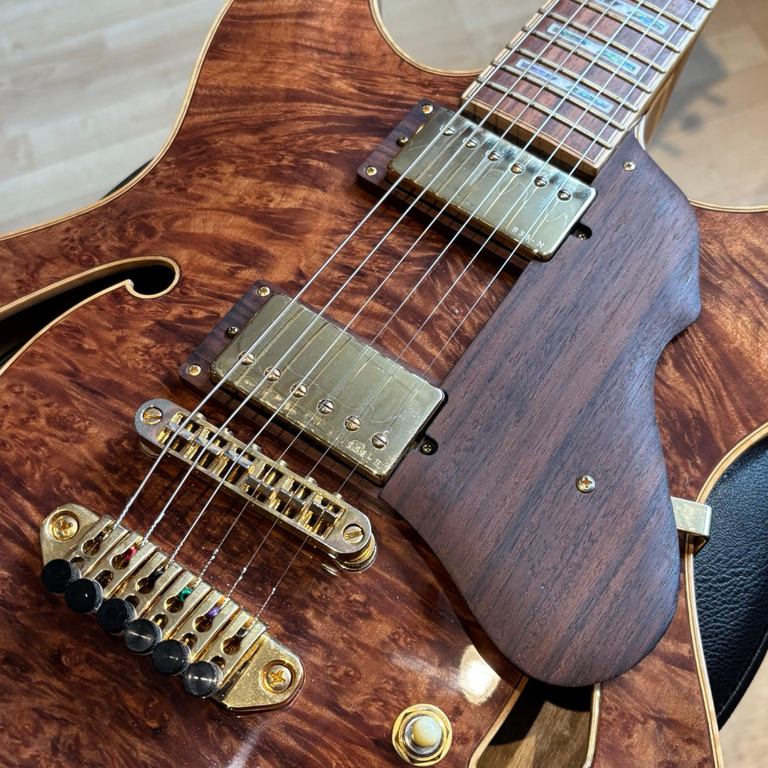 Ibanez - LTD ED Artist Artcore Custom AS103BM-ABR-12-01 Burled Mahogany w/ OHSC (2007) - USED