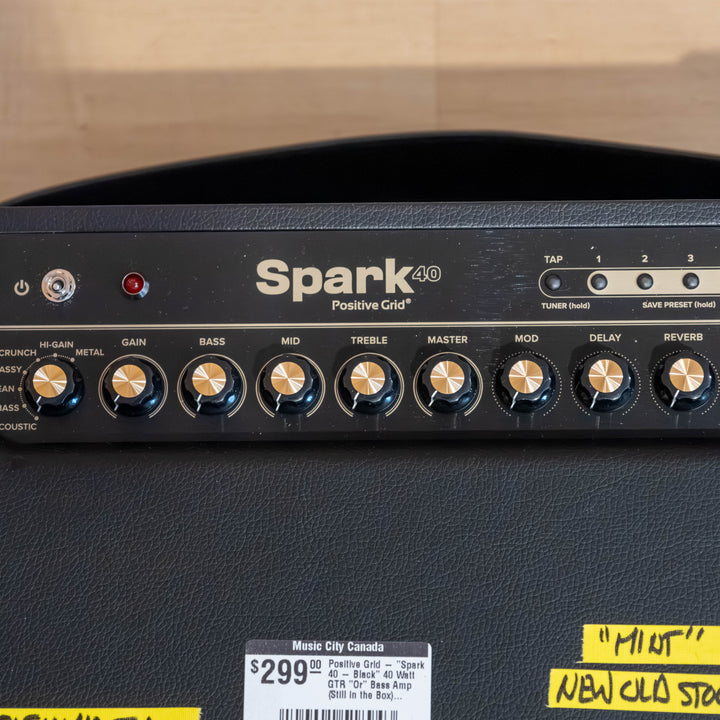 Positive Grid - Spark 40 - Black-  40 Watt GTR "Or" Bass Amp (Still in the Box) - USED