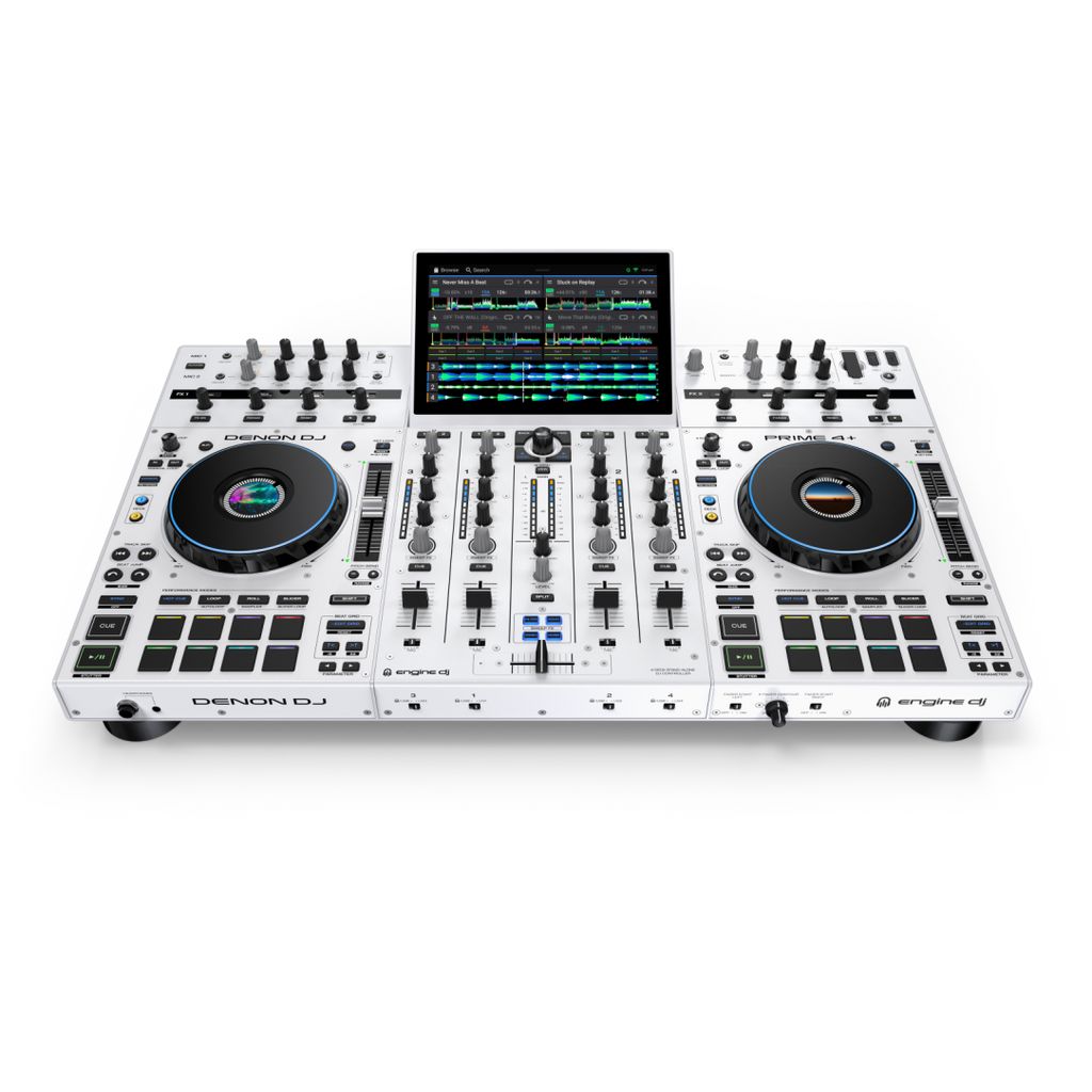 Denon DJ Prime 4+ Standalone 4-Deck DJ Controller - White