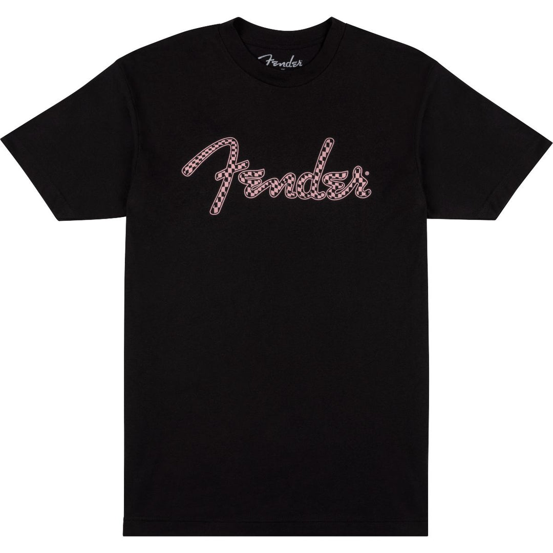 Fender  Fender® Spaghetti Logo Wavy Checker Tee - Pink Checker L