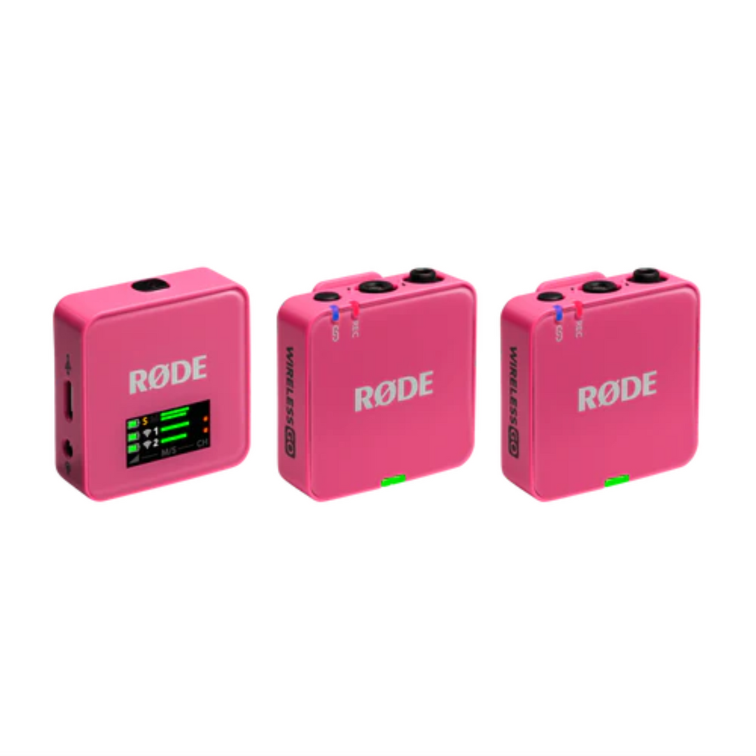 Rode WIRELESS GO GEN III 2-Person Compact Digital Wireless Microphone System/Recorder (2.4 GHz, Pink)
