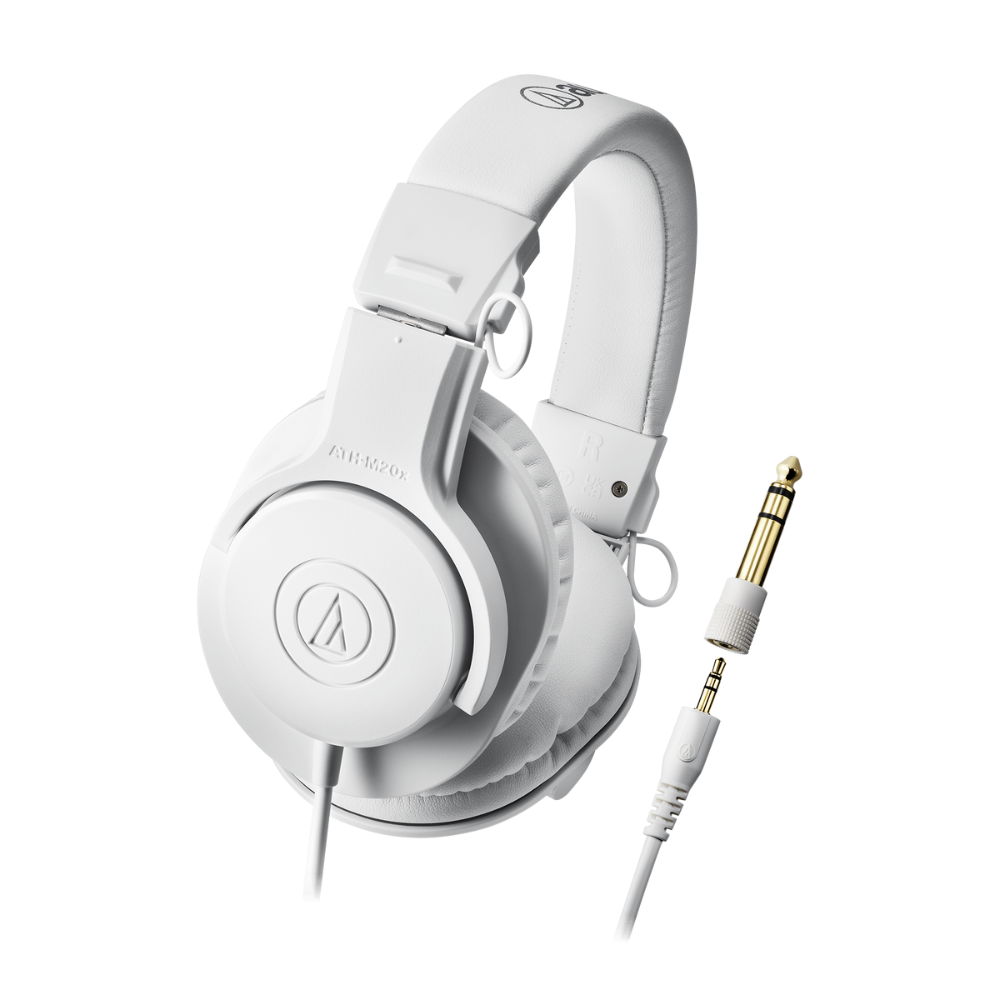 Audio-Technica ATH-M20X Closed Back Studio Headphones - White