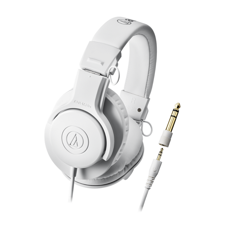 Audio-Technica ATH-M20X Closed Back Studio Headphones - White