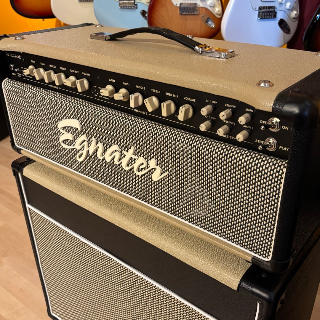 Egnater - Renegade 65 Head w/ Cover & Foot Controller & Matching Derek Bell Made 112 Celestion NEO Loaded Cabinet - USED