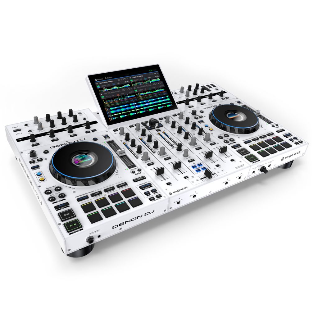 Denon DJ Prime 4+ Standalone 4-Deck DJ Controller - White