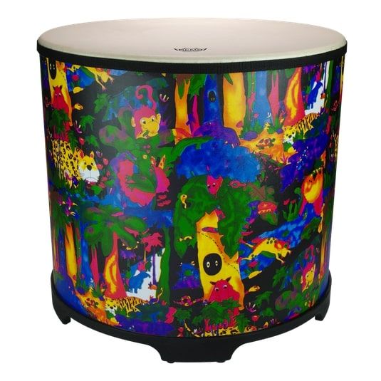 Remo KD-5222-01-CST Kids Percussion, Gathering Drum, 22" Diameter, 21" Height, Comfort Sound Technology Head, Rain Forest Finish