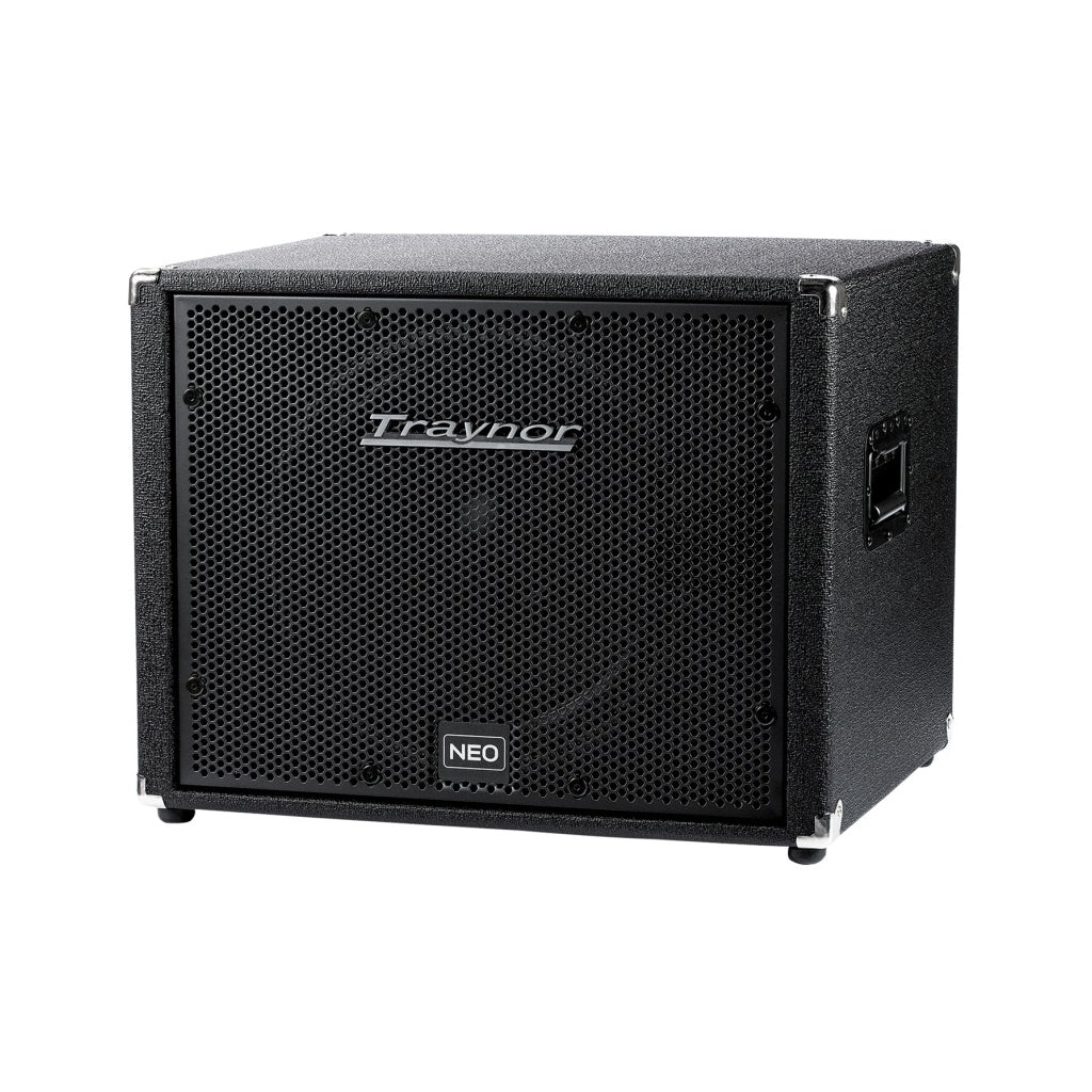 400-watt 1x15" neodymium bass cabinet at 8 ohms. Lightweight neo speaker for excellent low-end response without the weight.