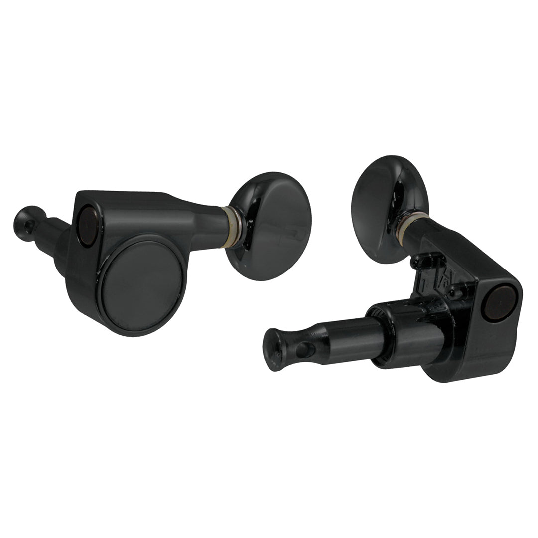 Allparts TK-7590 6-in-line 2-Pin Tuner Set Black