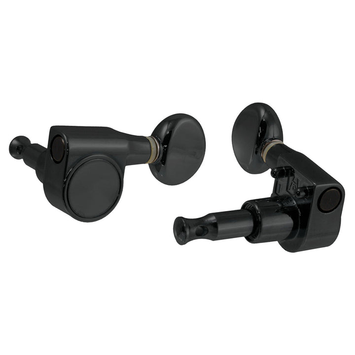 Allparts TK-7590 6-in-line 2-Pin Tuner Set Black