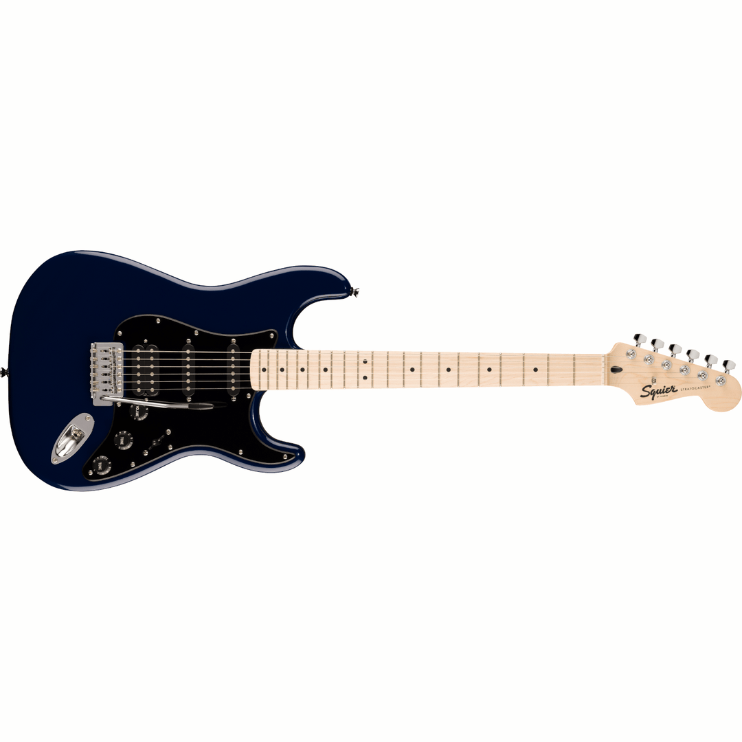 Squier Sonic Stratocaster HSS, Maple Fingerboard, Black Pickguard (Midnight Blue)