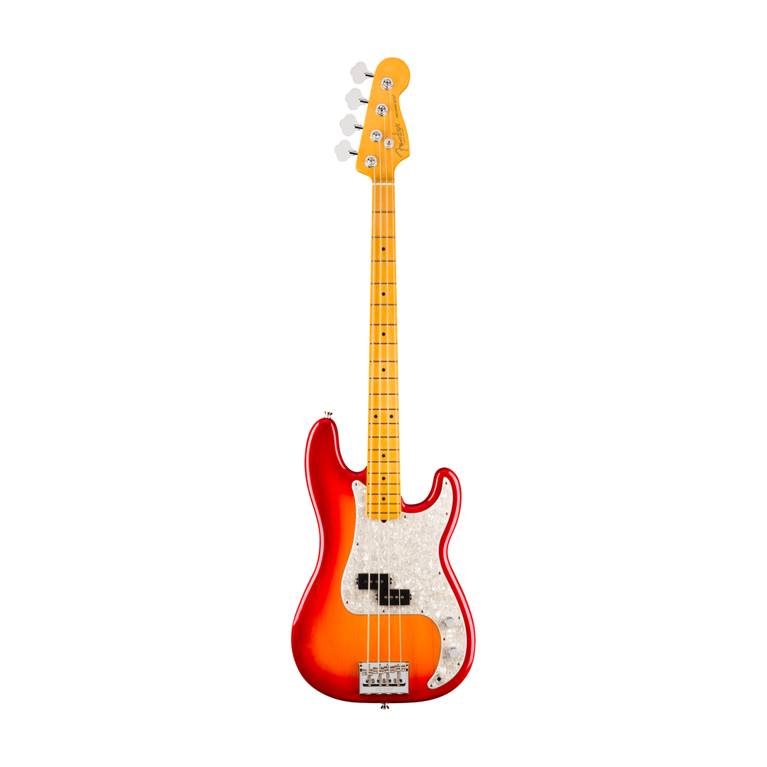 Fender American Professional Precision Bass Maple Fingerboard Electric Bass (Aged Cherry Burst)