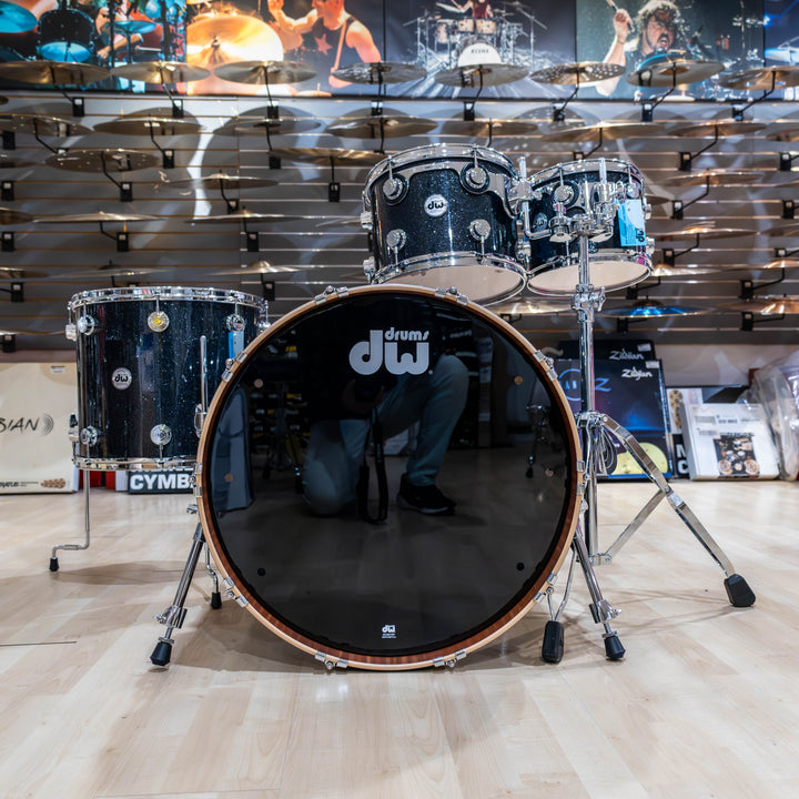 DW Collector's Series Maple Mahogany Black Ice Drum Tom Pack Drum Set