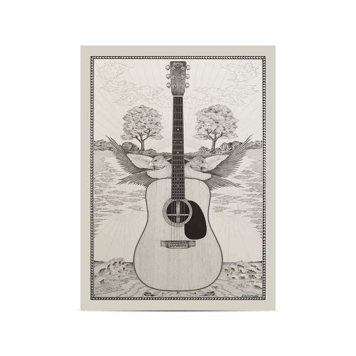 Martin 18ZDB D-28 – Martin Print, Pen and Ink Drawing