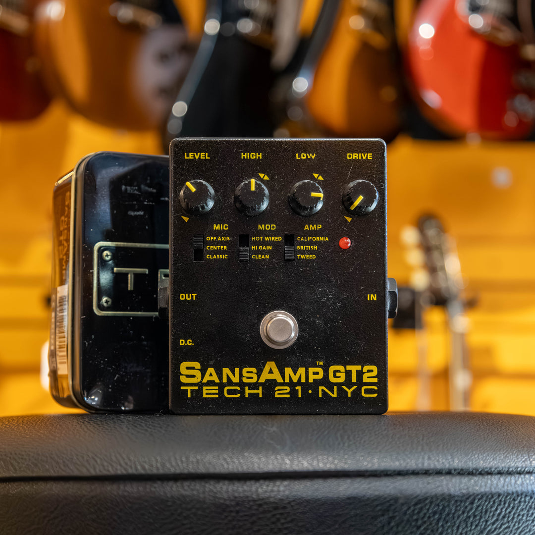Tech 21 - Sans Amp GT2 Tube Amp Emulator Pedal w/ Tin Box  - Used