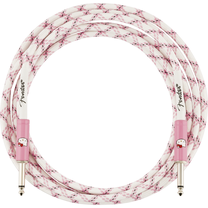Fender ® x Hello Kitty® White/Pink Woven Cable -  10'