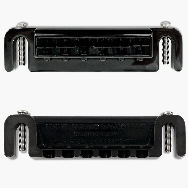 Allparts GB-3347-M03 Leo Quan® Badass Wraparound™ Guitar Bridge with Metric Locking Studs - Black