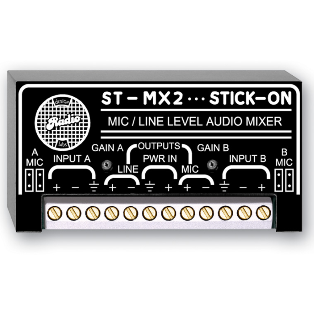 RDL ST-MX2 2 Channel Audio Mixer