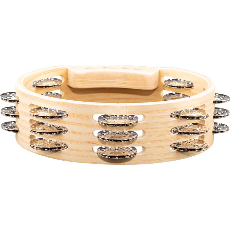 Meinl Percussion 8" Artisan Edition Compact Tambourine Triple row Hammered nickel plated steel jingles