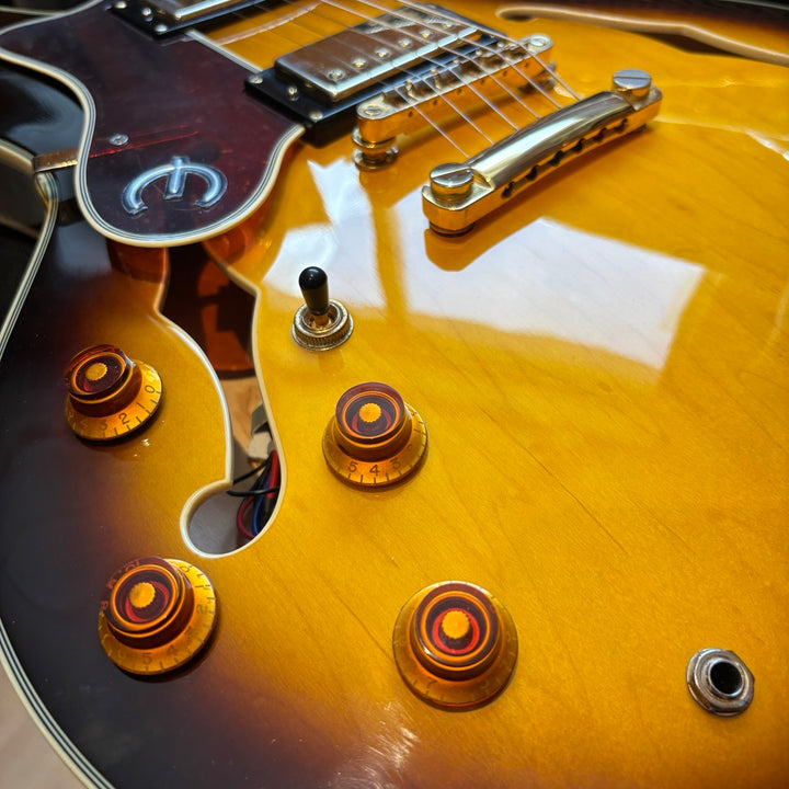 Epiphone - Sheraton II VS Left Handed - Vintage Sunburst  (No Case Or Bag - 2008)  - USED